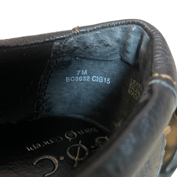 BOC Women’s Leather Slip-on Clogs Black Size 7M Shoes - Picture 3 of 8